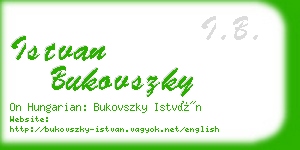 istvan bukovszky business card